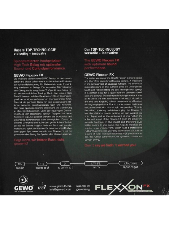 ยางปิงปอง GEWO รุ่น FLEXXON FX