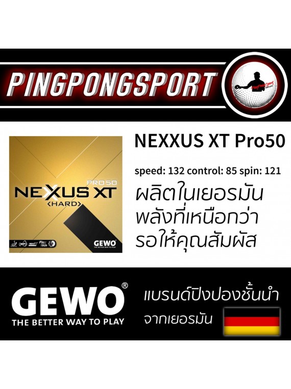 ยางปิงปอง Gewo Return Pro + Gewo Nexxus ยางปิงปองแบรนด์เยอรมัน แถมฟรี ไม้ปิงปองคาร์บอน Sanwei C&C Carbon